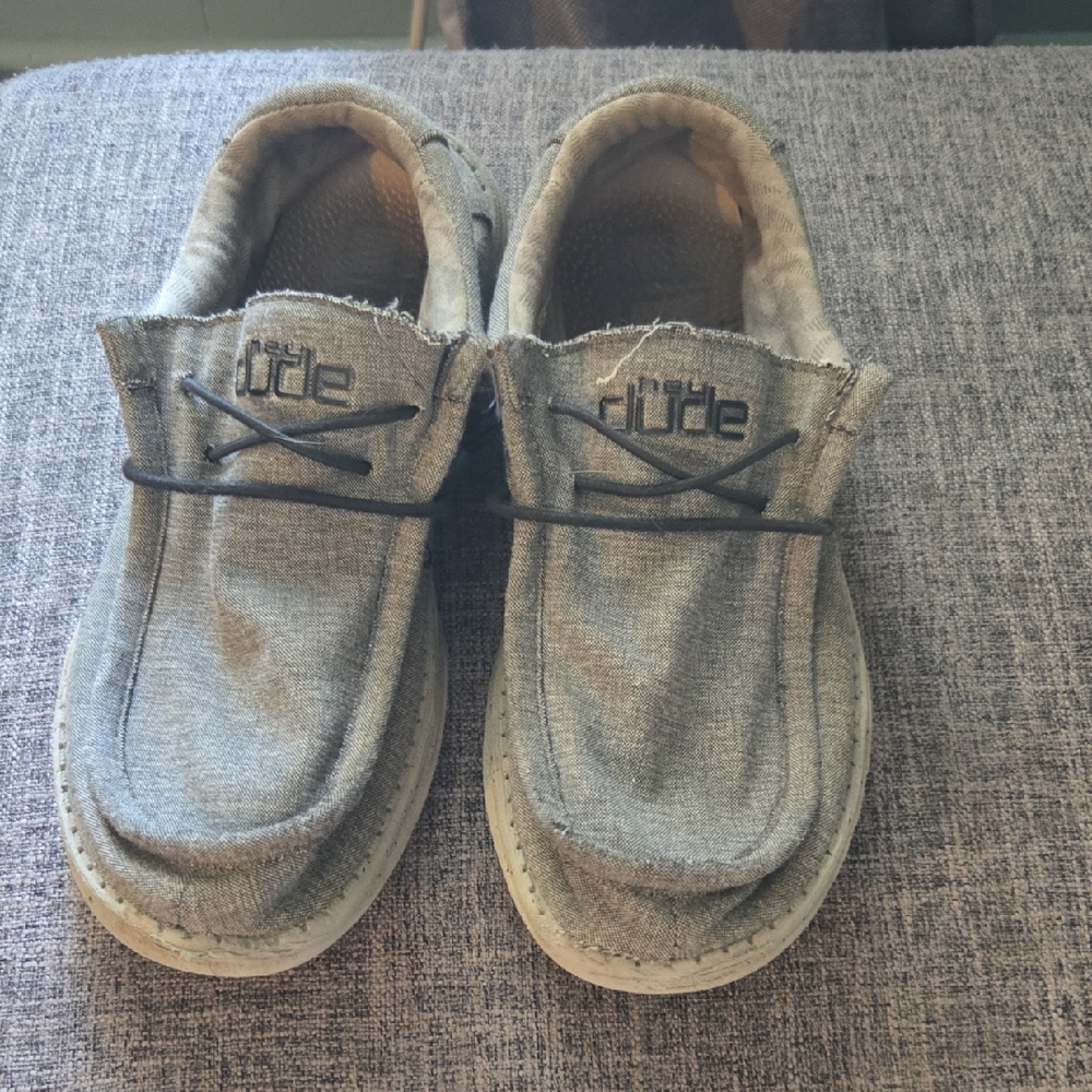Hey Dude Kids Gray Moccasins